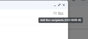 CC/BCC in Gmail