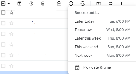 Gmail Snooze