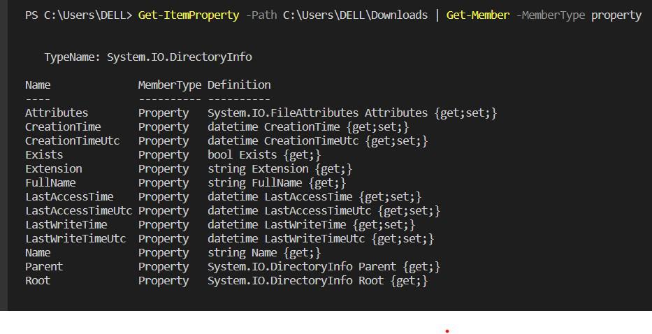  find the file properties using powershell