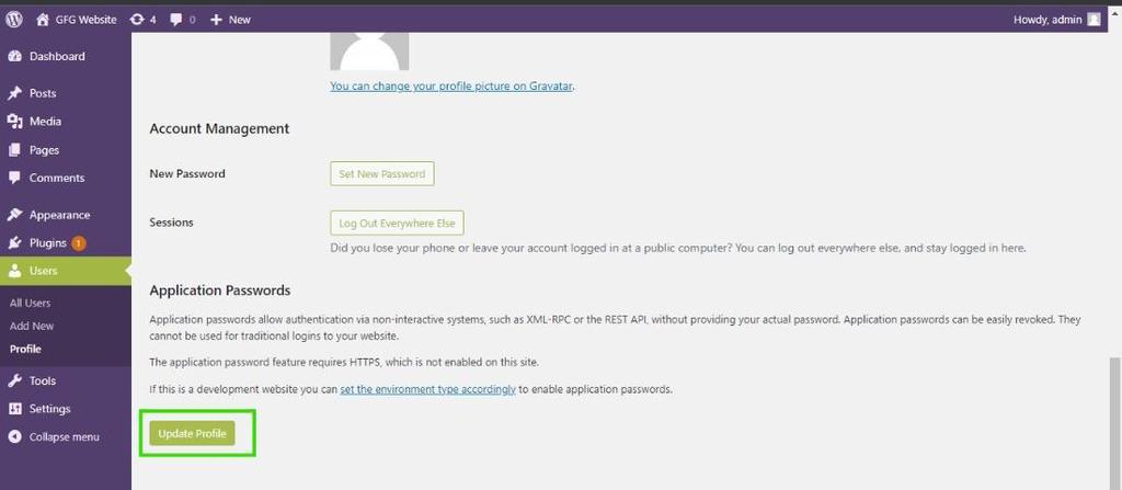 How to Change the Admin Color Scheme in WordPress? - GeeksforGeeks