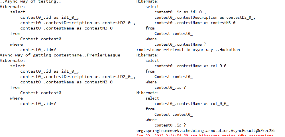 Async Way of Output