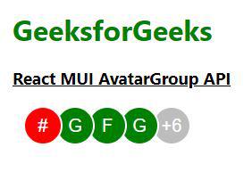 React MUI AvatarGroup API - GeeksforGeeks
