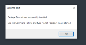 Package control in Sublime Text