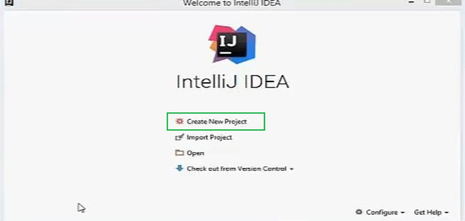 open intelliJ and create a project 