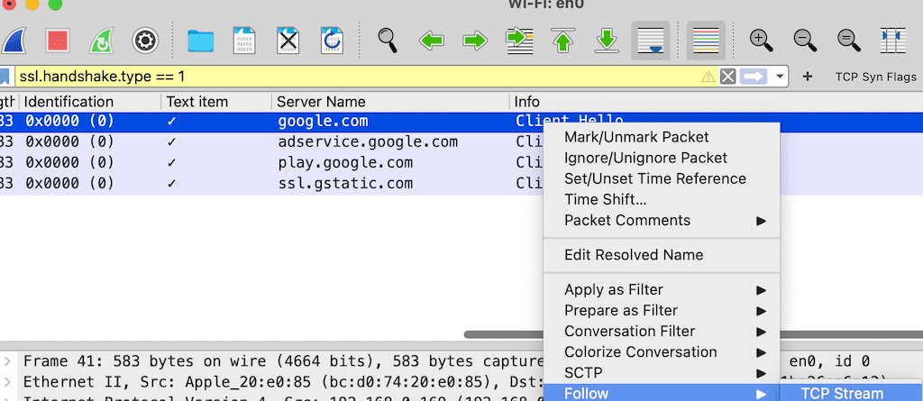 SSL Handshake Wireshark