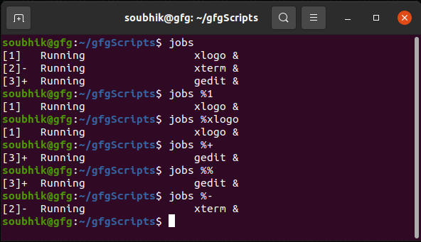 Viewing jobs via job specs