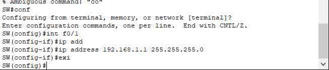 Cisco Switch CLI Configuration