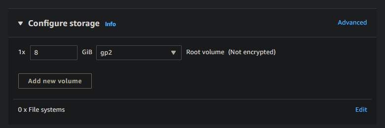 storage config