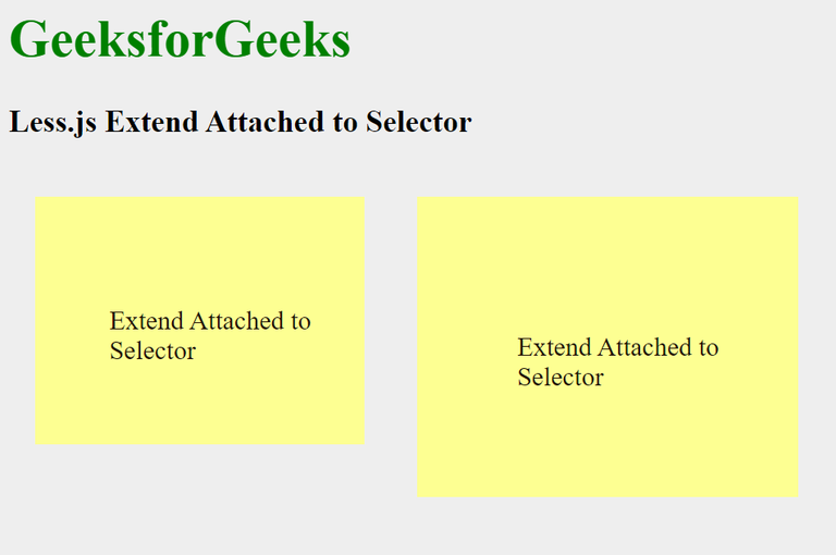 Less.js Extend Attached to Selector - GeeksforGeeks