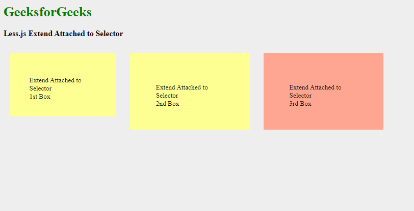 Less.js Extend Attached to Selector - GeeksforGeeks