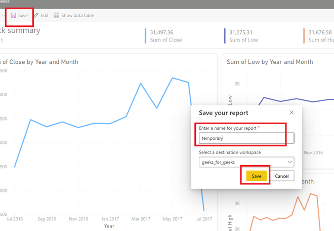 How to create a Report in Workspace?