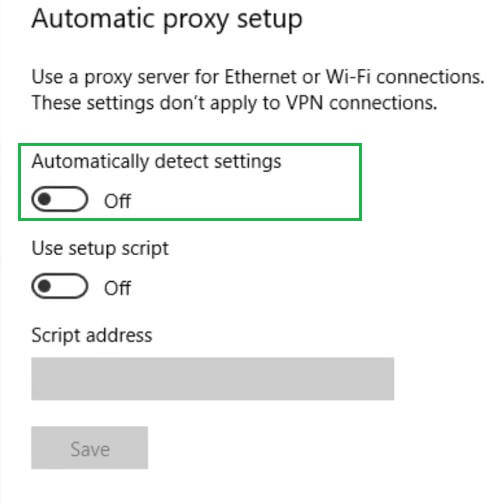 Automatic Proxy Setup