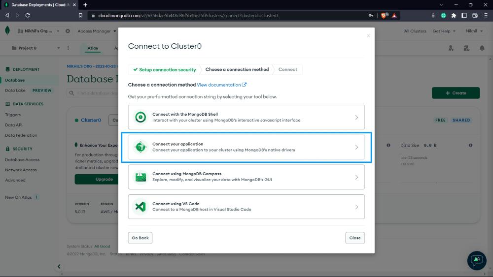 Connecting to Cluster