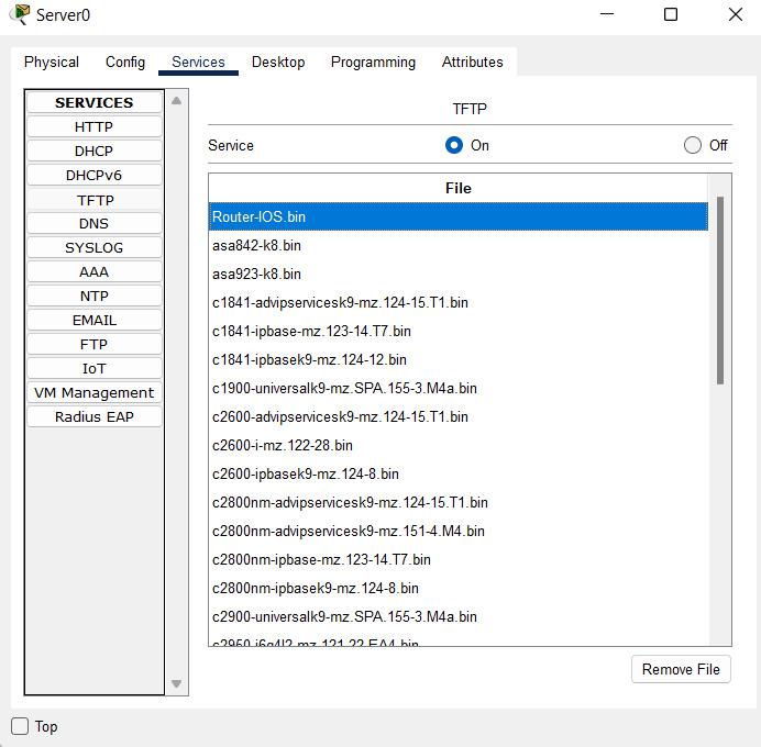 Verifying if IOS has been copied to the TFTP Server