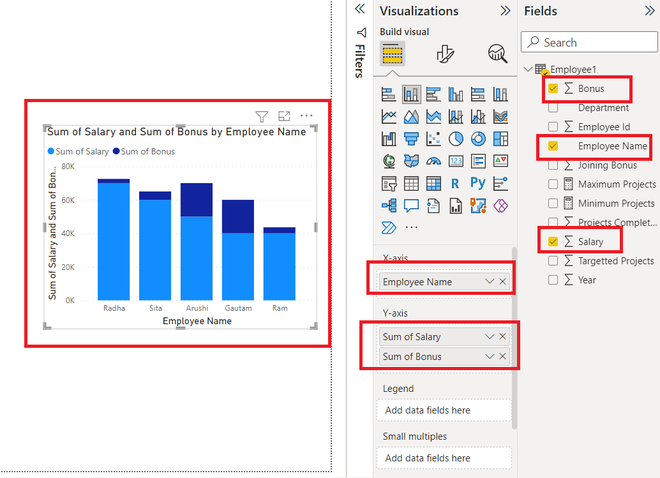 Formatting a Column Chart In Power BI