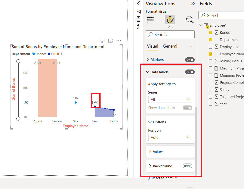 Power BI - Format Area Chart - GeeksforGeeks