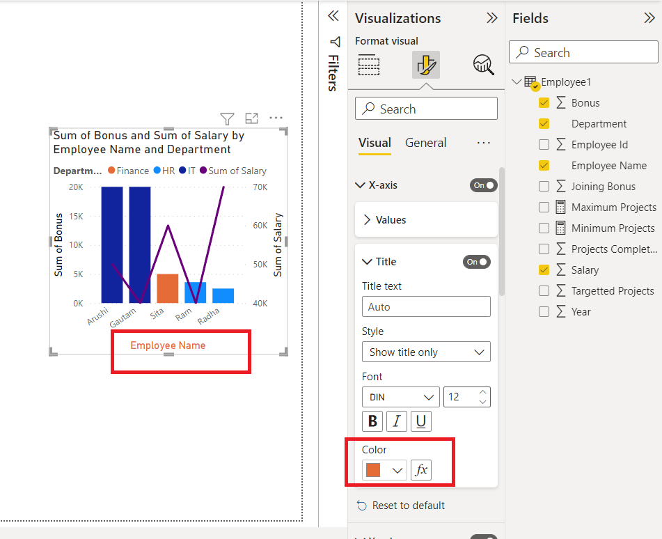 Using Title feature of Y-Axis