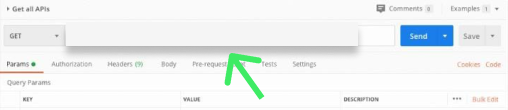Enter the API URL(Postman)