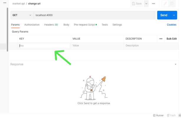 Write in params(key , value , [Description] is optional) the variables.