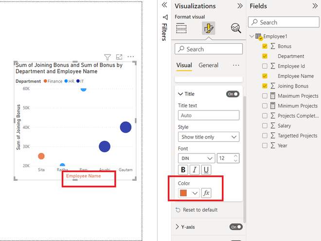 Power BI - Format Scatter Chart