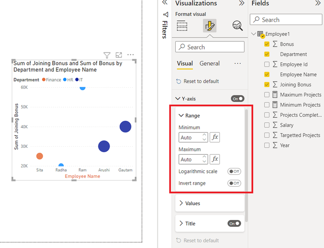 Power BI - Format Scatter Chart