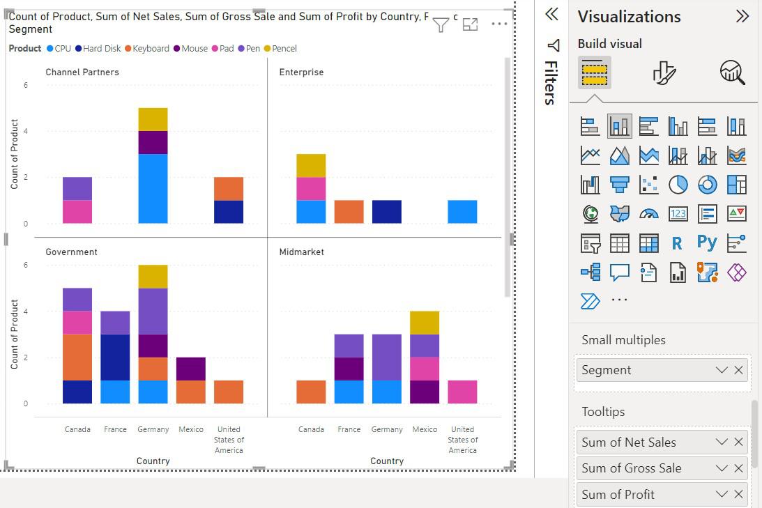 Power BI - How to Create a Stacked Column Chart