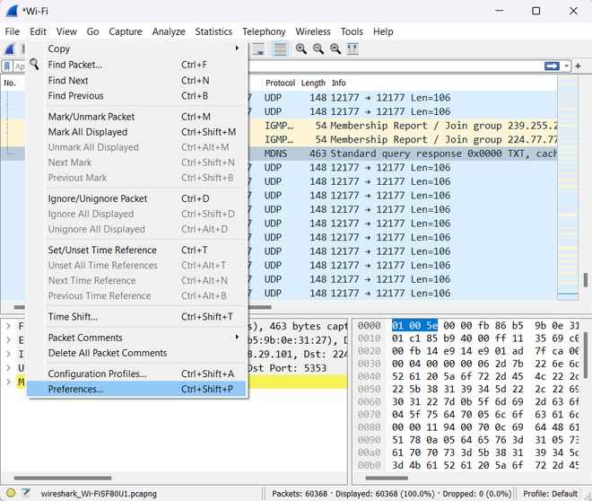 Open Stk File Tektronix K12xx/15 RF5 Protocols Table in Wireshark - GeeksforGeeks