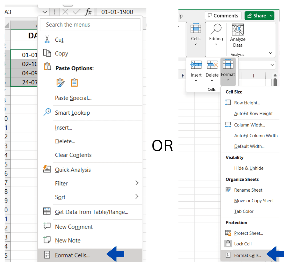 Selecting-format-cell-option