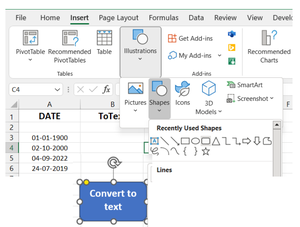 Convert Date To Number String Or Text Format In Excel - GeeksforGeeks