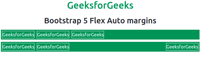 Bootstrap Flex Auto margins