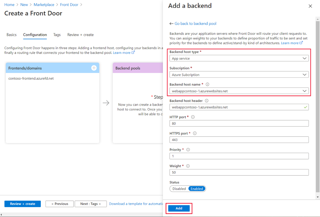 adding backend