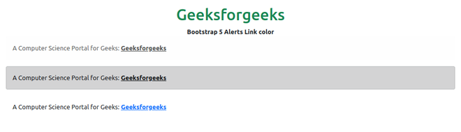 Bootstrap 5 Alerts Link color