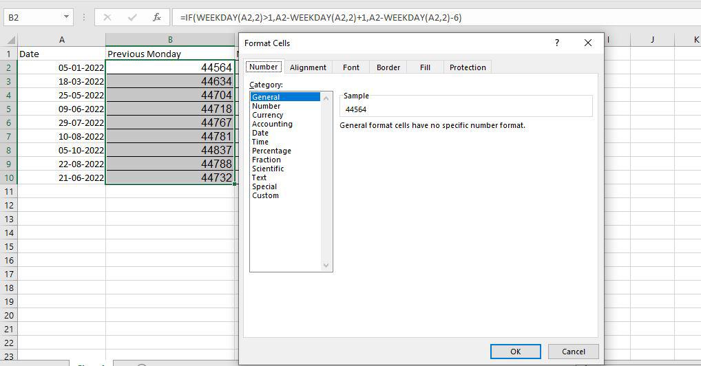 Format Cells