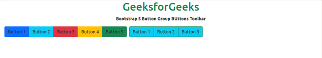 Bootstrap 5 Button Group Buttons toolbar