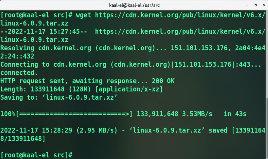 Getting latest Kernel version using wget