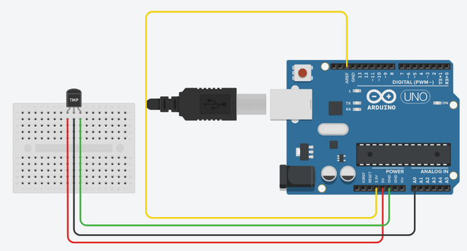 How to interface Temperature Sensor with Arduino? - GeeksforGeeks