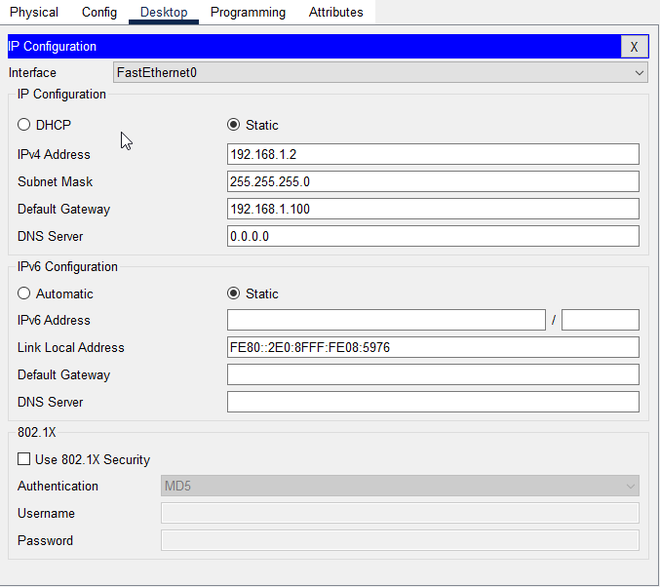 Configuring PC1