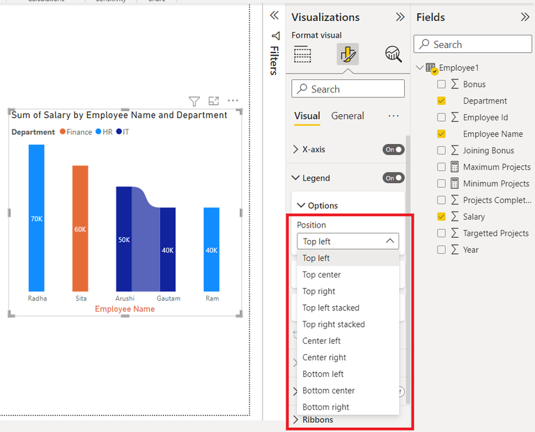 Power BI - Format Ribbon Chart - GeeksforGeeks