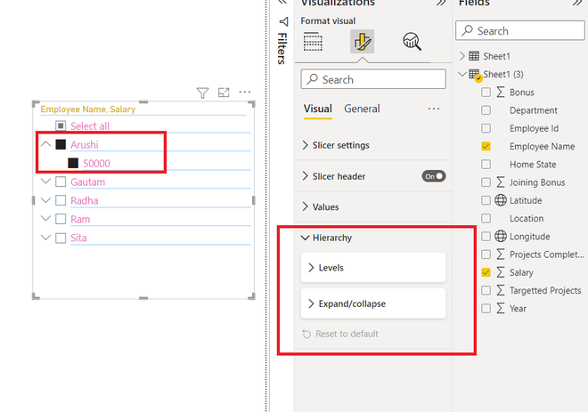 Power BI - Slicer