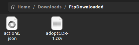 Local folder where files are stored.