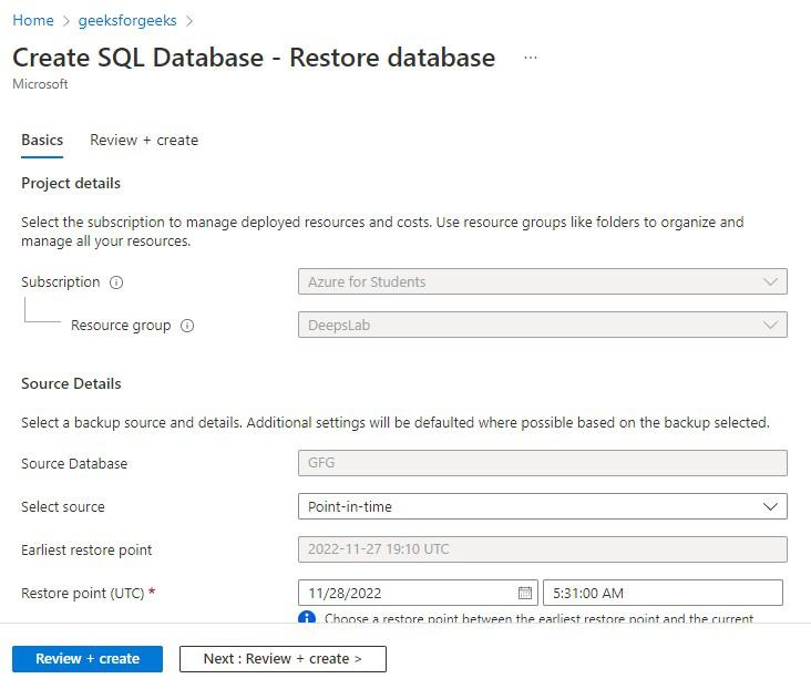 create sql