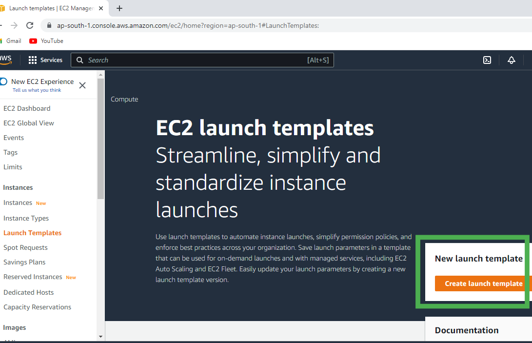 Create Launch Template