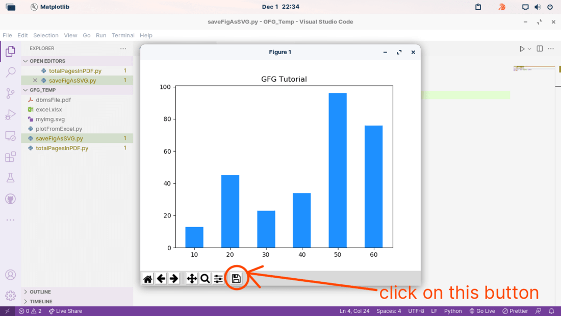 Save Matplotlib Figure 