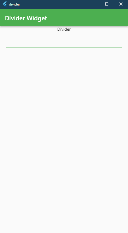 Flutter - Divider Widget with Example