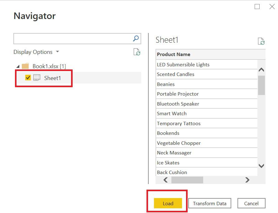 Loading Excel workbook in Power BI