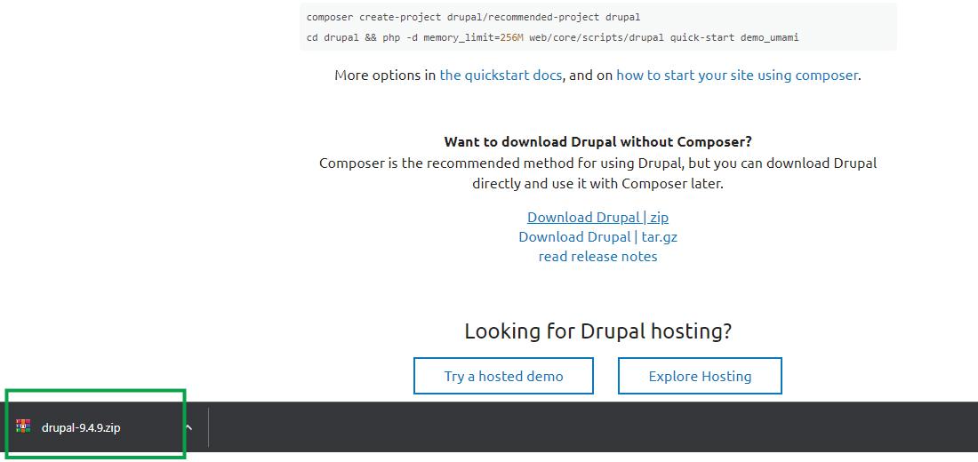 drupal-zip-downloaded