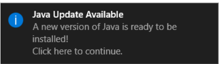 Update Notification for Java