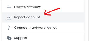 Import account