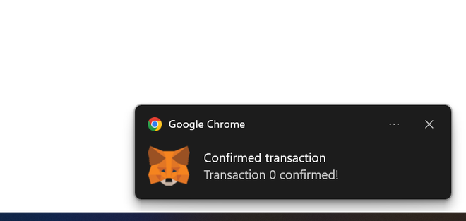 Transaction confirmed