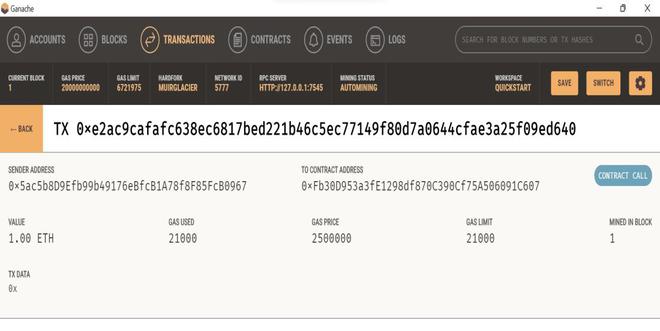 Detailed transaction information